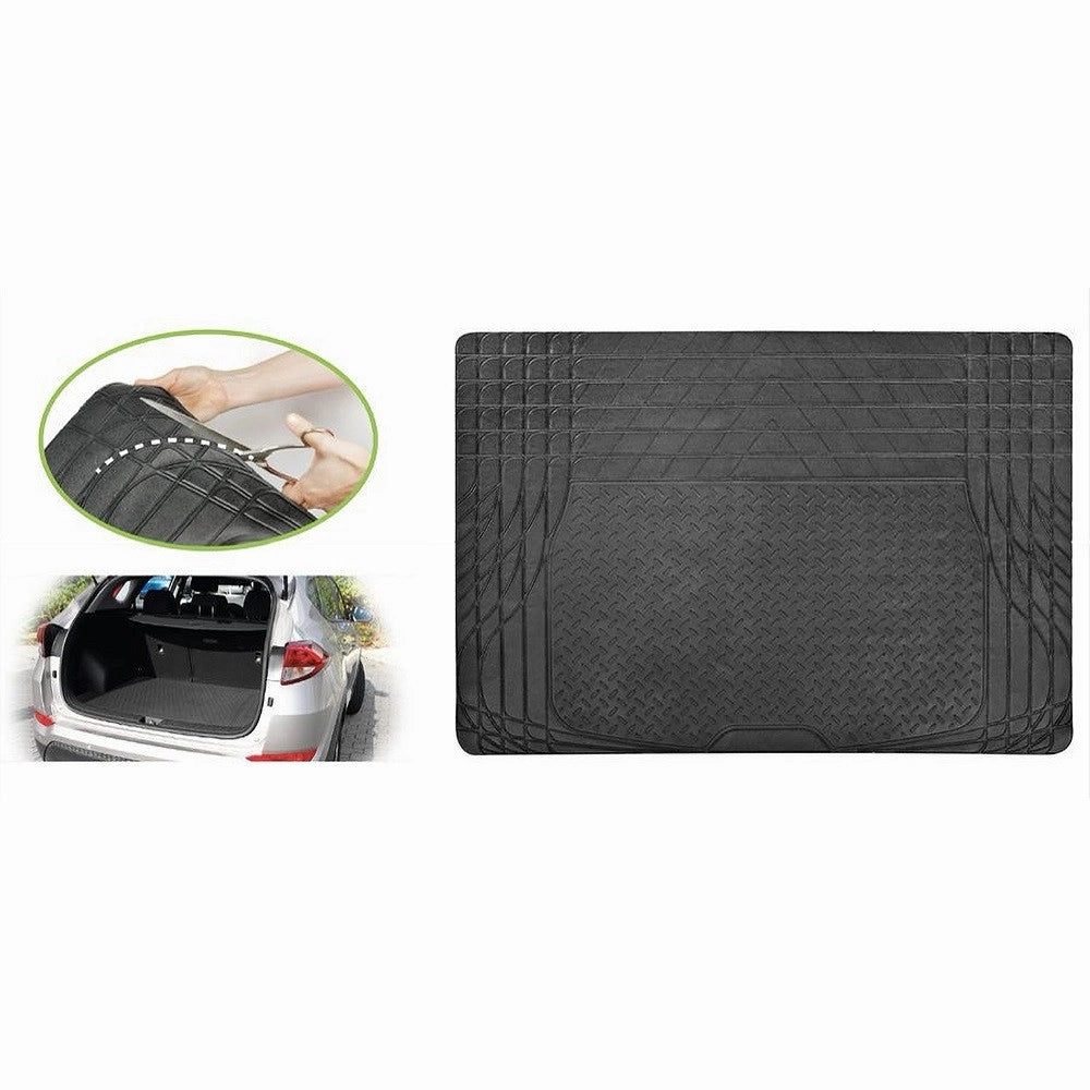 Trade Shop - Tappetino Universale Per Baule Cofano Bagagliaio Auto Ritagliabile Pvc Mats-12 -