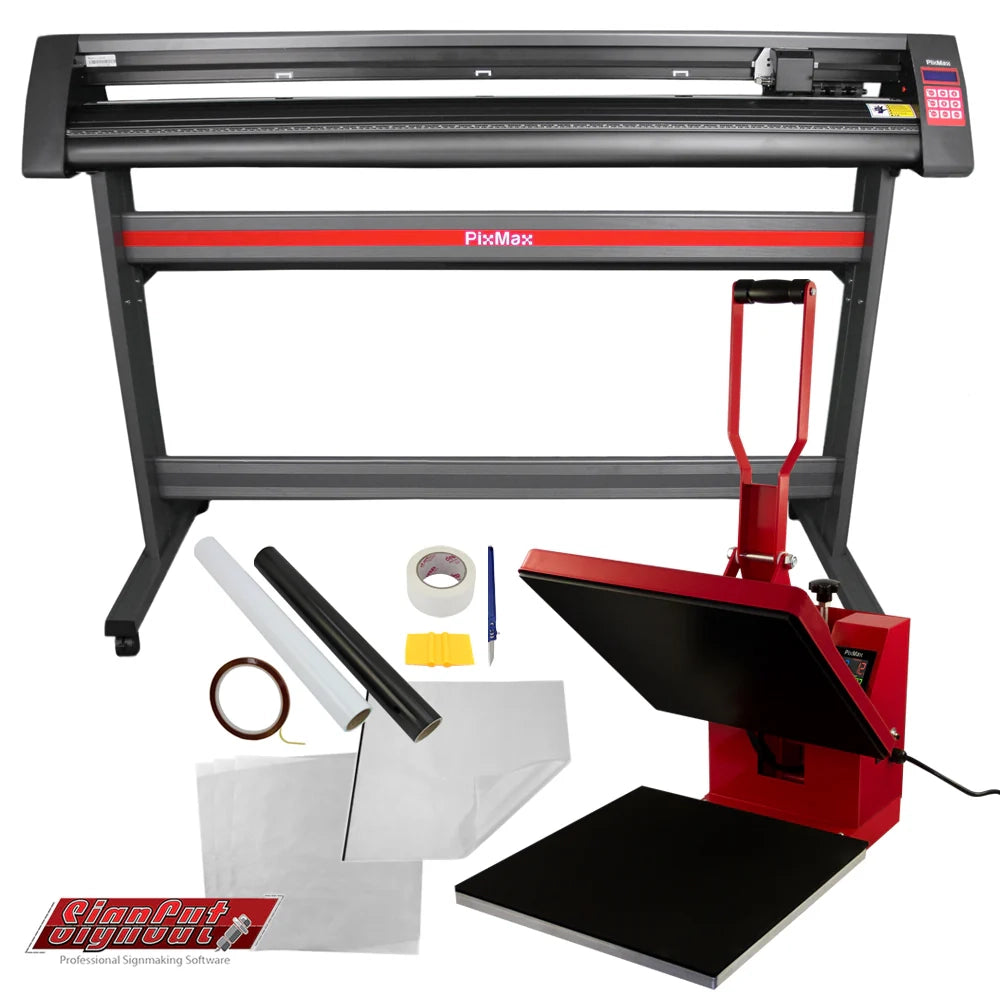 Pressa a Caldo 38x38 cm e Taglio Vinile 135 cm - Kit Completo Sublimazione
