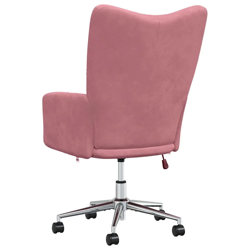 vidaXL Sedia Relax Rosa in Velluto