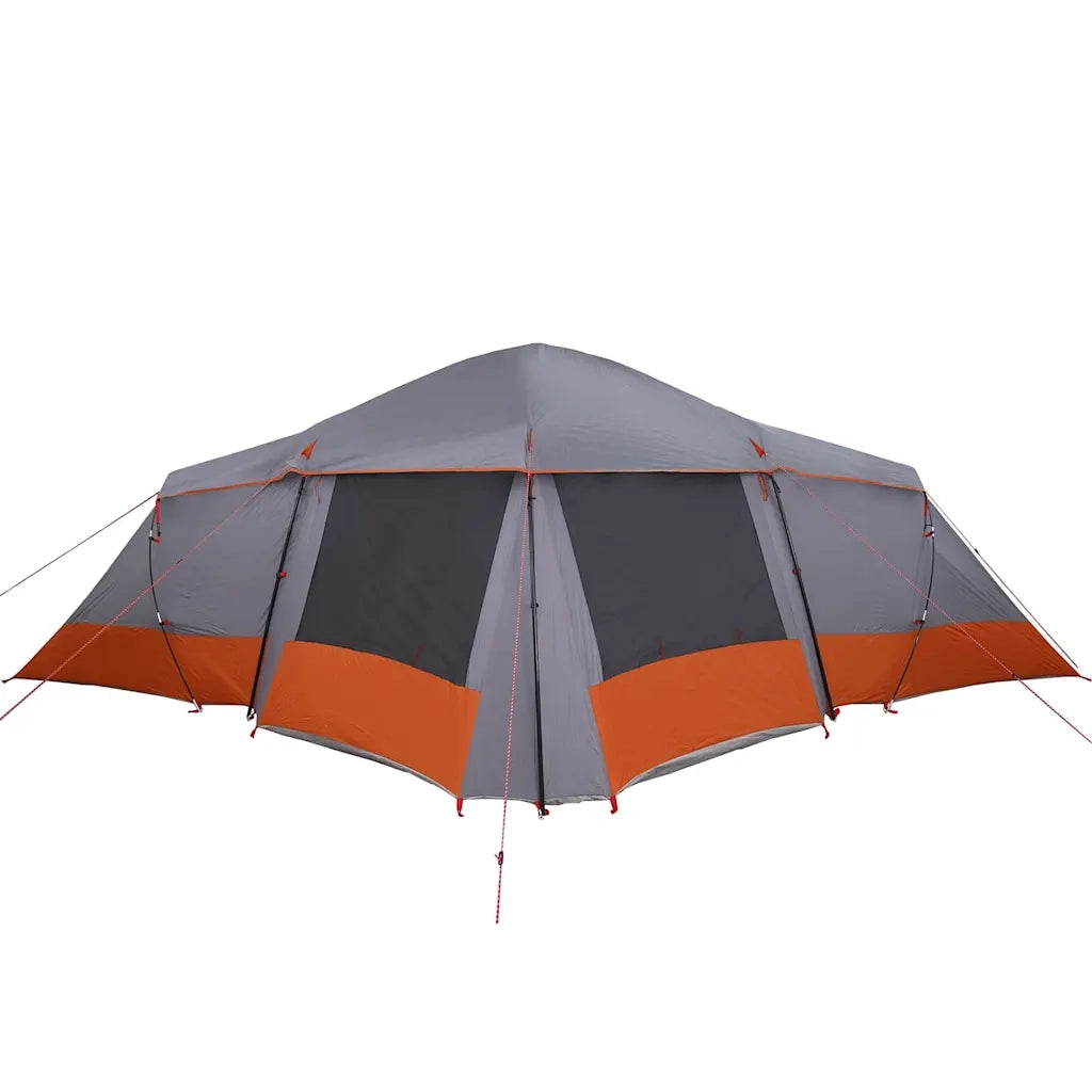 Tenda Familiare con tetto-Tenda da campeggio Grigio e arancione 721 x 335 x 212 cm