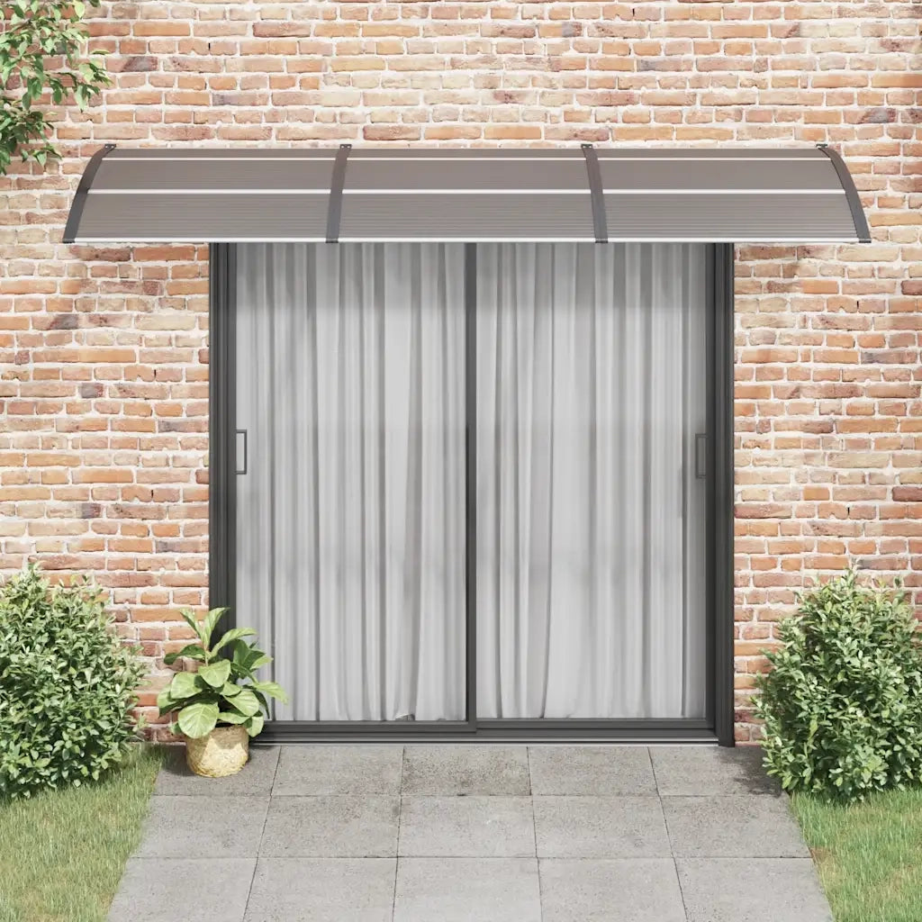 Tettoia per Porta Nera 300x75 cm Policarbonato CFW4354099