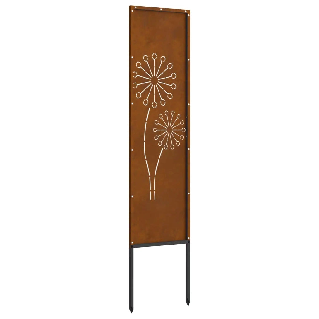 Schermo per privacy in giardino Traforo Ruggine 32 x 140 cm 876237