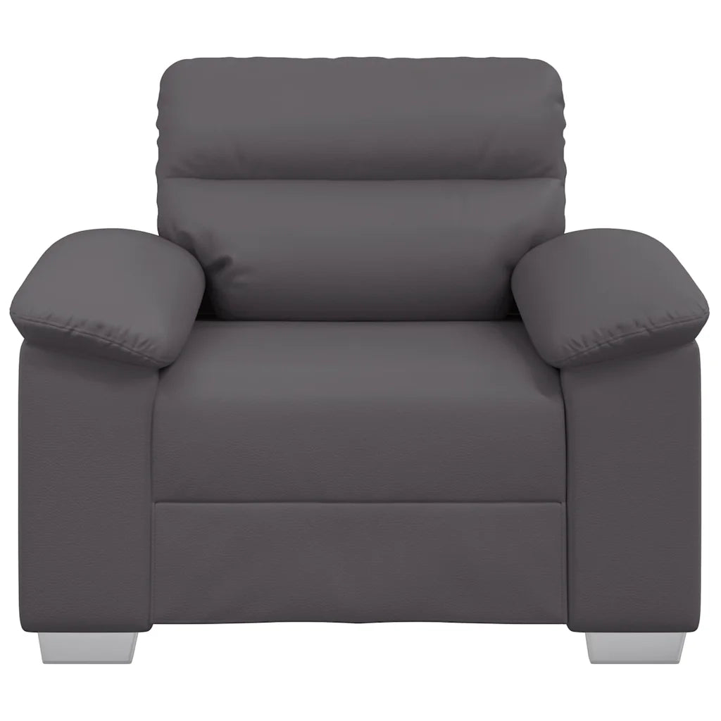 Poltrona Grigia 100x81x84 cm in Similpelle 4105328