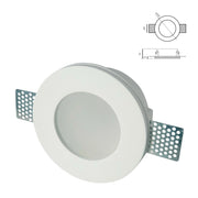 *STOCK* Portafaretto In Gesso Ceramico ad incasso Diametro 150 con Vetro 40W GU10 IP20