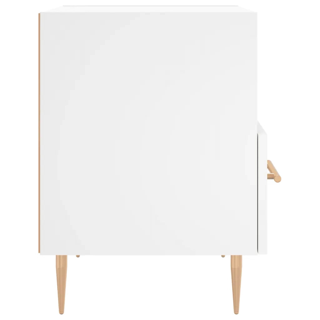 Comodino Bianco 40x35x47,5 cm in Legno Multistrato 827404