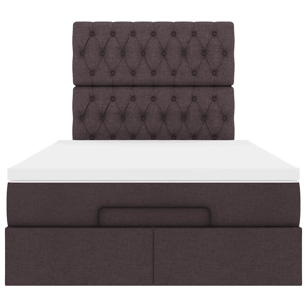 Struttura Letto Pouf con Materasso 120x200 cm in Tessuto 3313233