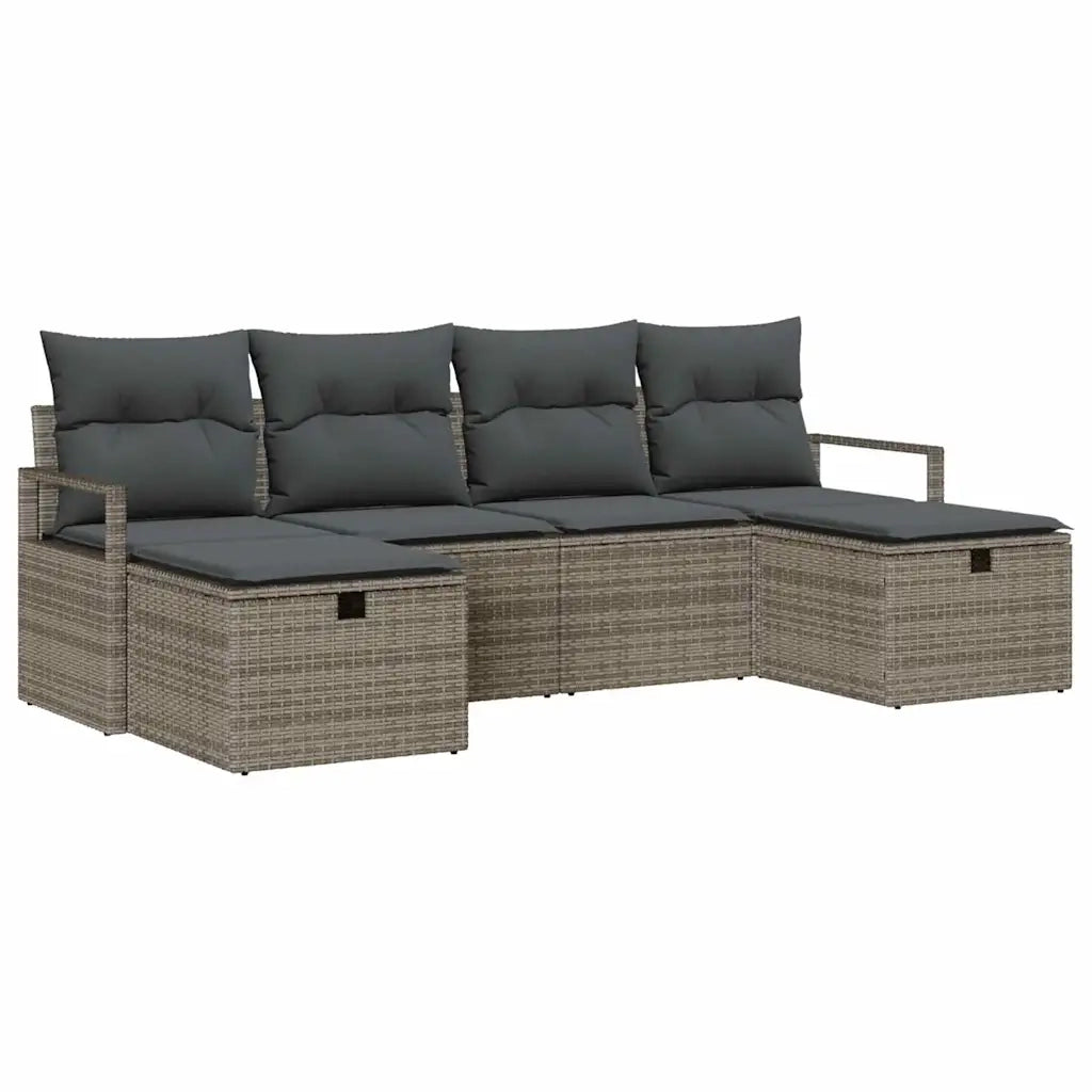 Set di divani con cuscino 5 pcs polyrattan