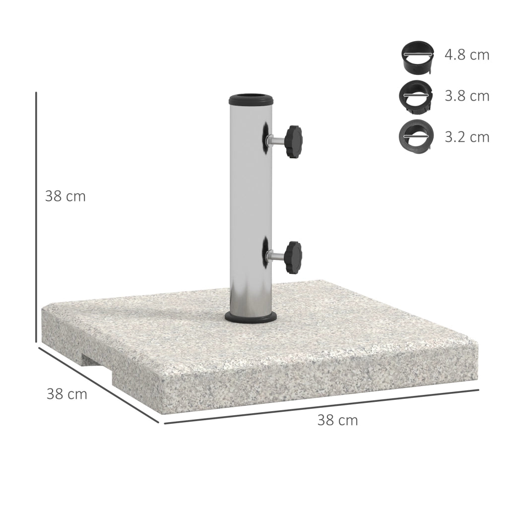 Base per Ombrellone da Giardino ¨C zephmum ¨C Granito Grigio 38x38x38 cm