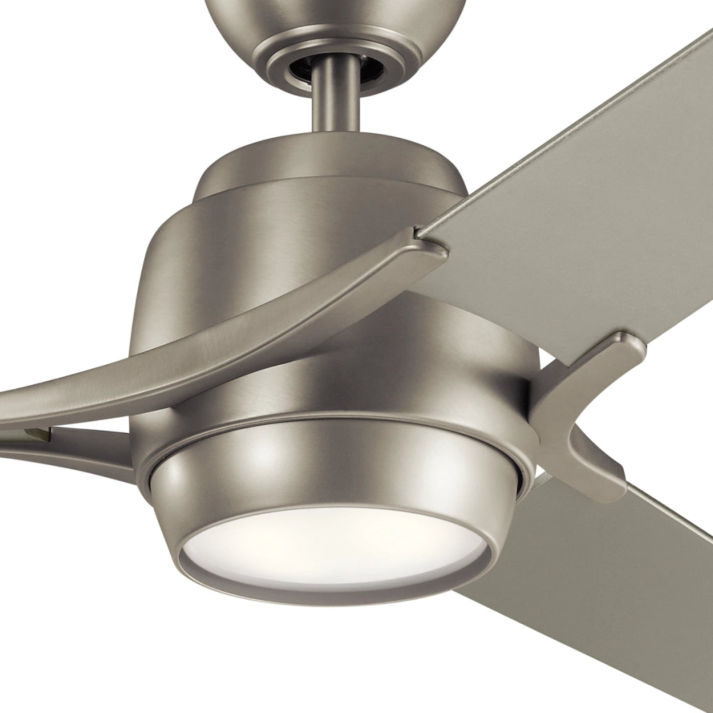 Ventilatore plafoniera LED 10W 152cm nichel spazzolato Zeus