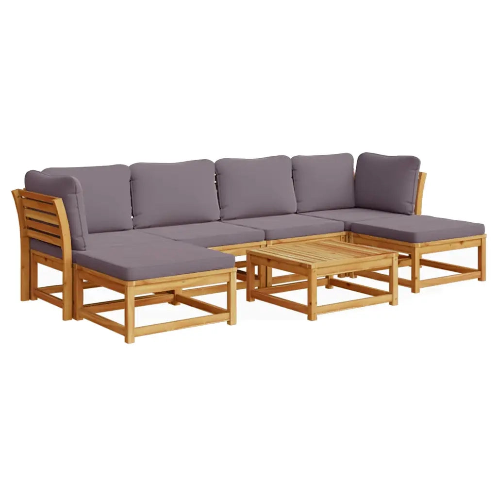 Set Salotto da Giardino 7 pz con Cuscini Legno Massello Acacia 3214322