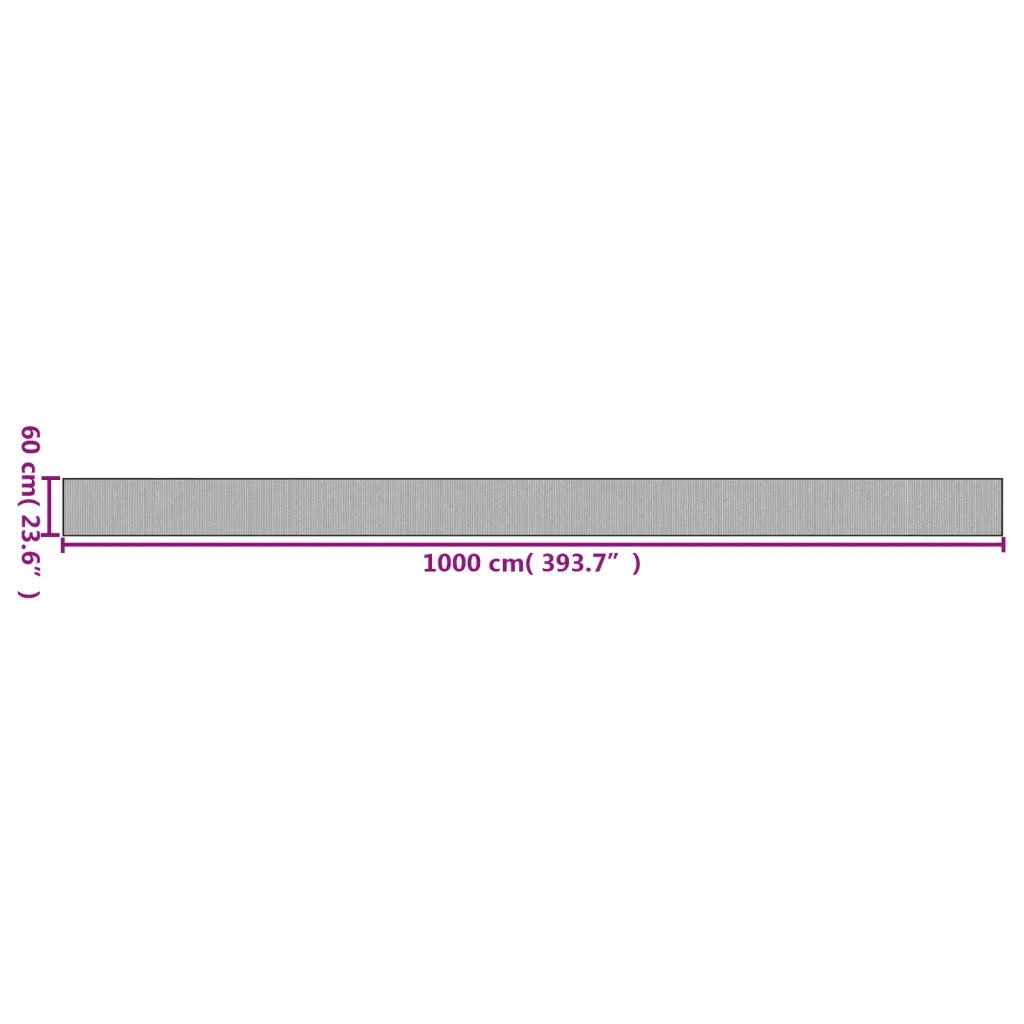 Tappeto Rettangolare Marrone Scuro 60x1000 cm in BambÃ¹