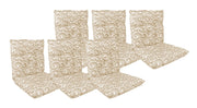 Set Cuscini Sedia Con Schienale Imbottiti Con Laccetti Banda Elastica 40 x 80 Cm InlayBeige - 6 Pezzi