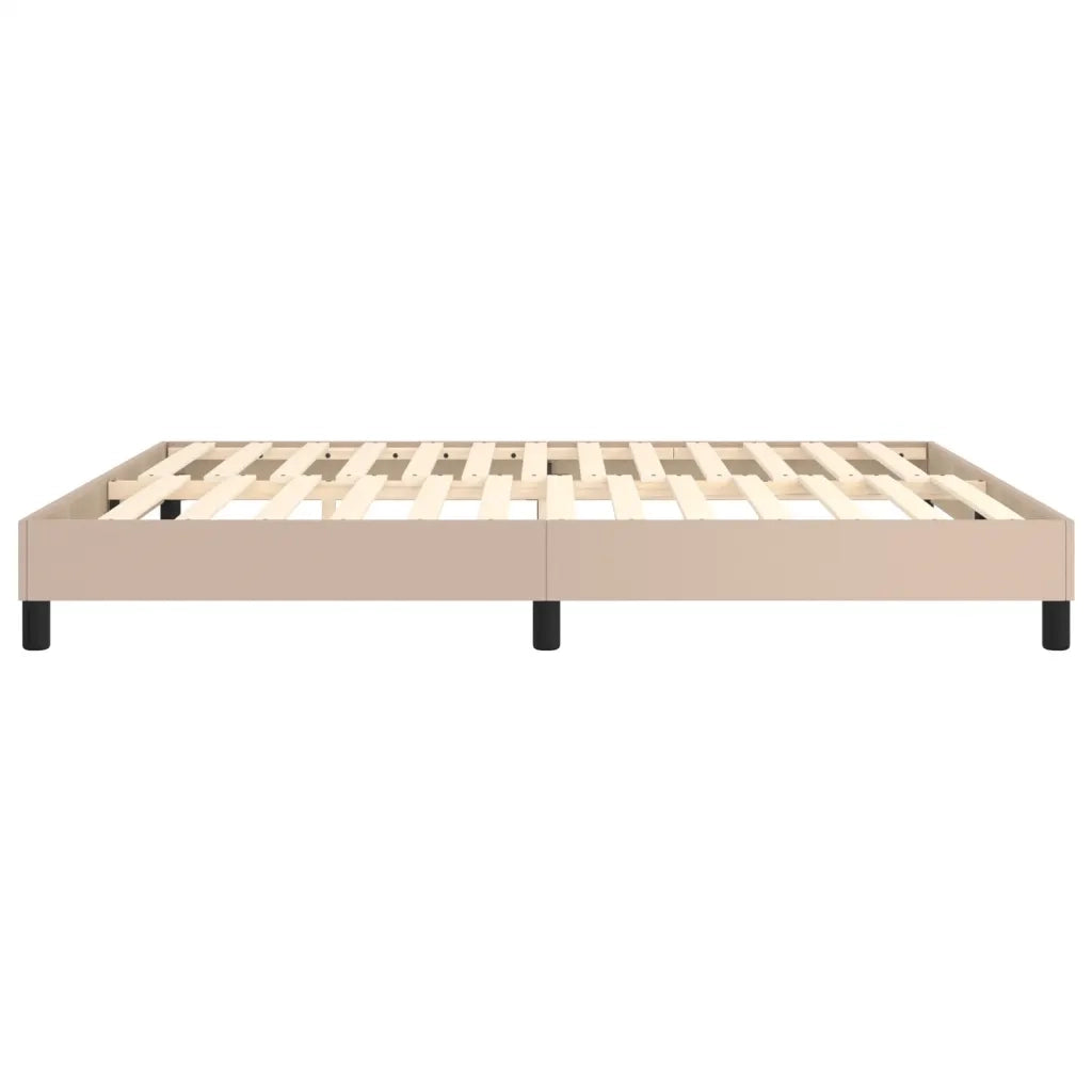 Struttura Letto a Rete a Molle Cappuccino 160x200 cm in Similpelle 3120711