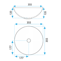 Lavabo Da Appoggio Rea Stella Gold Brush / White