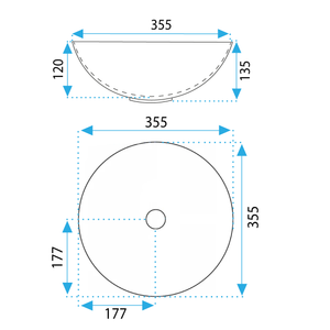 Lavabo Da Appoggio Rea Stella Gold Brush / White