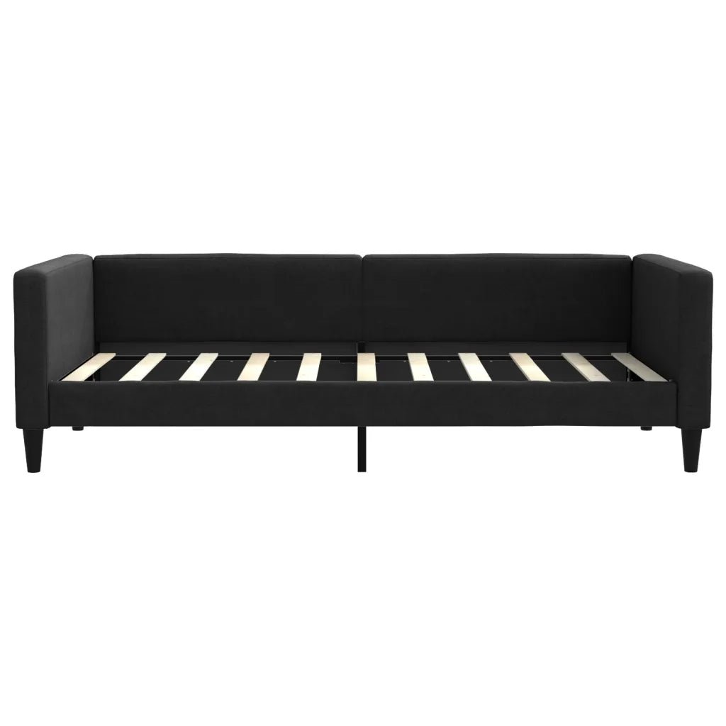 Divano Letto con Letto Estraibile-Sofa Letto-Daybed Nero 90x190 cm in Tessuto 831556