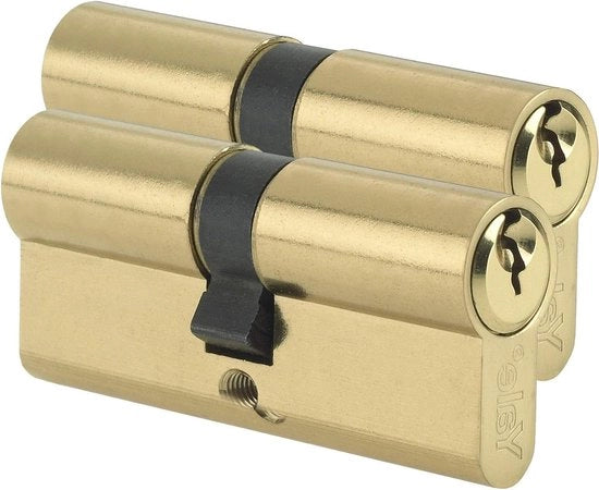 Doppio cilindro euro a 3 chiavi fornito - B-ED4040KA-PB sicurezza standard - finitura nichelata