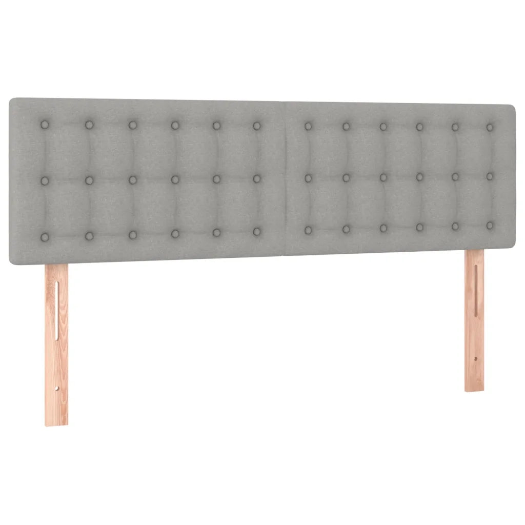 Letto a Molle Materasso e LED Grigio Chiaro 140x190 cm Tessuto