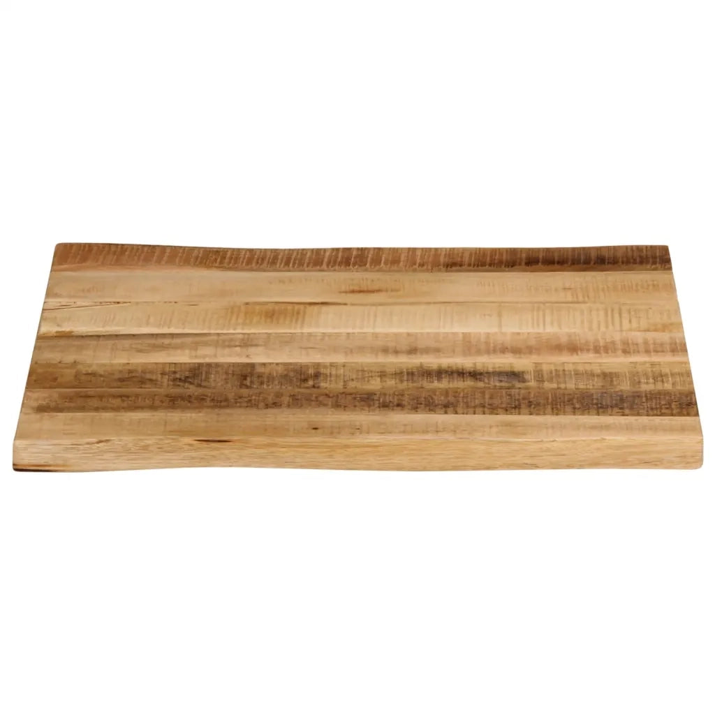 Piano Tavolo | Superficie Tavolo | Piano Scrivania Bordi Vivi 60x60x2,5cm Legno Massello Mango Grezzo