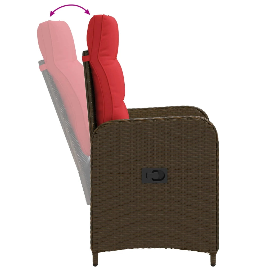 Set da pranzo per esterni 7 pz polyrattan 3422320