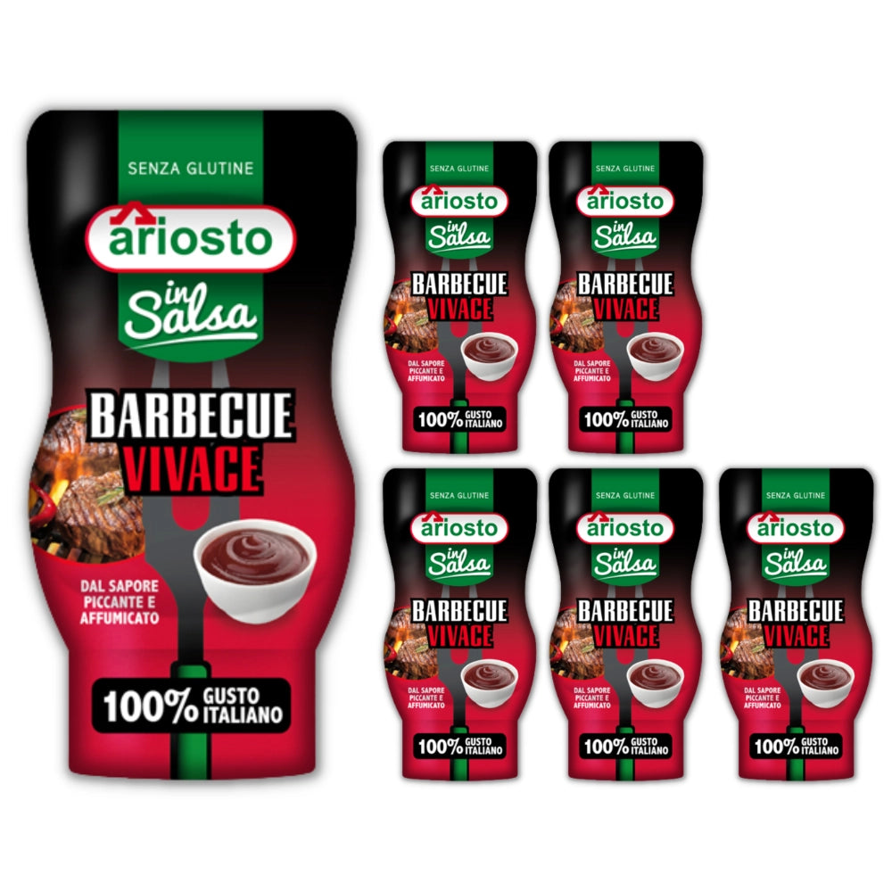Ariosto insalsa barbecue vivace 6 squeezer da 315 grammi