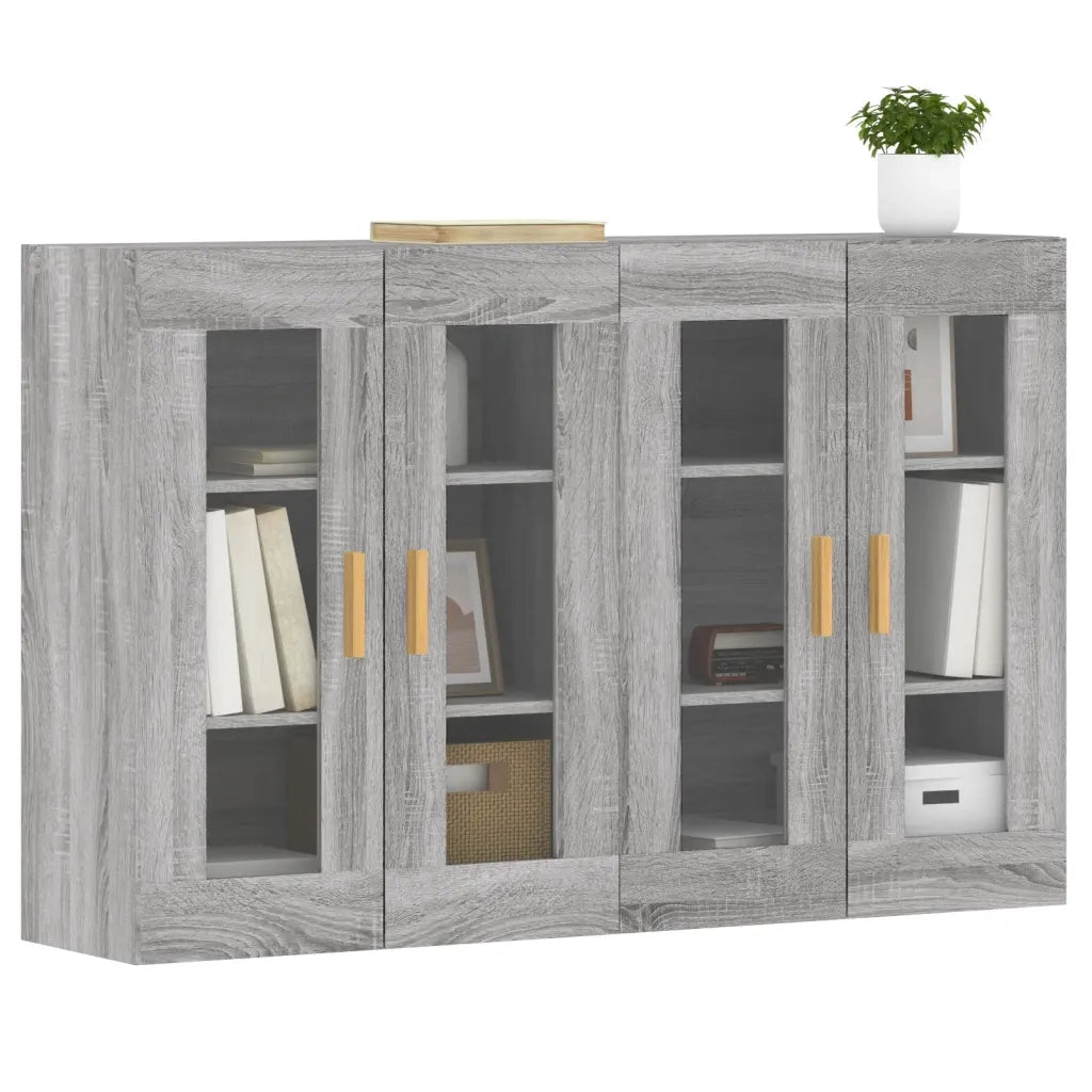 Armadietti a Parete 2 pz Grigio Sonoma in Legno Multistratocod mxl 69652