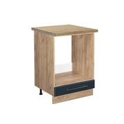 Mobile per forno da incasso Fame-Line Blu scuro lucido/Rovere dorato 60 cm, PL Rovere Vicco