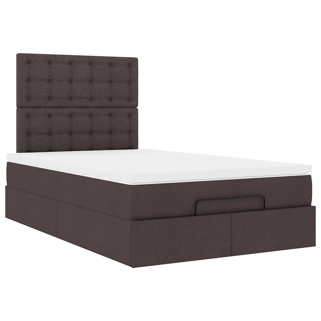 Struttura Letto Pouf con Materasso 120x200 cm in Tessuto 3314165