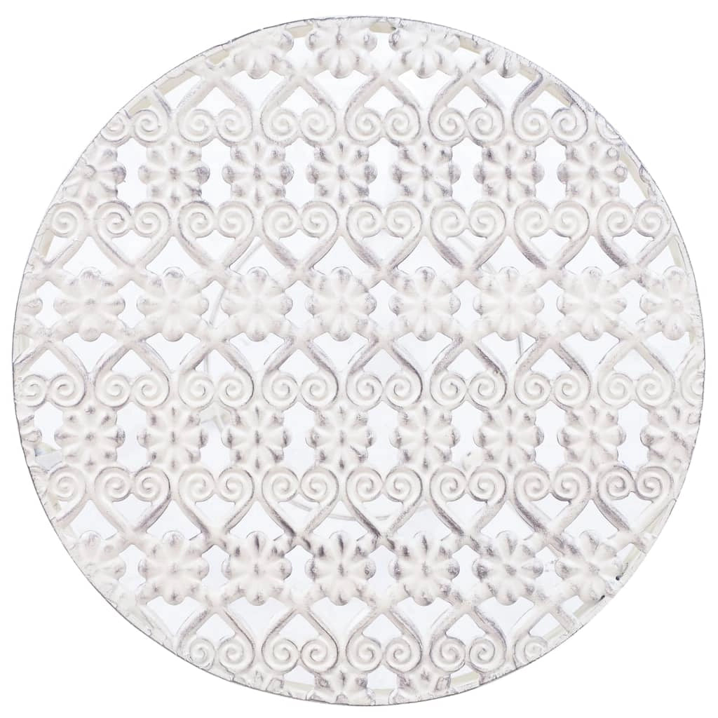 Portavasi da 3 pezzi stile vintage metallo anticato bianco 02_0045024