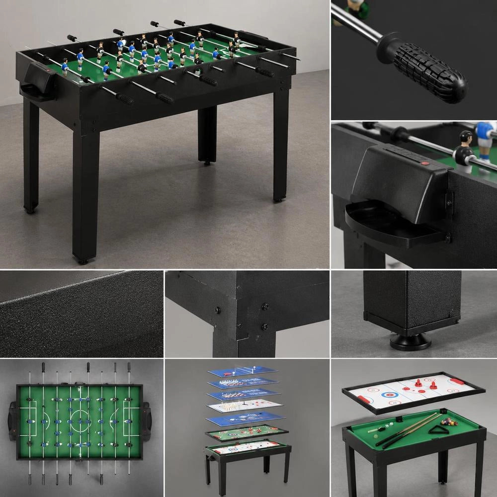 15-in-1 Multigame Table 121x61x82 Cm Black
