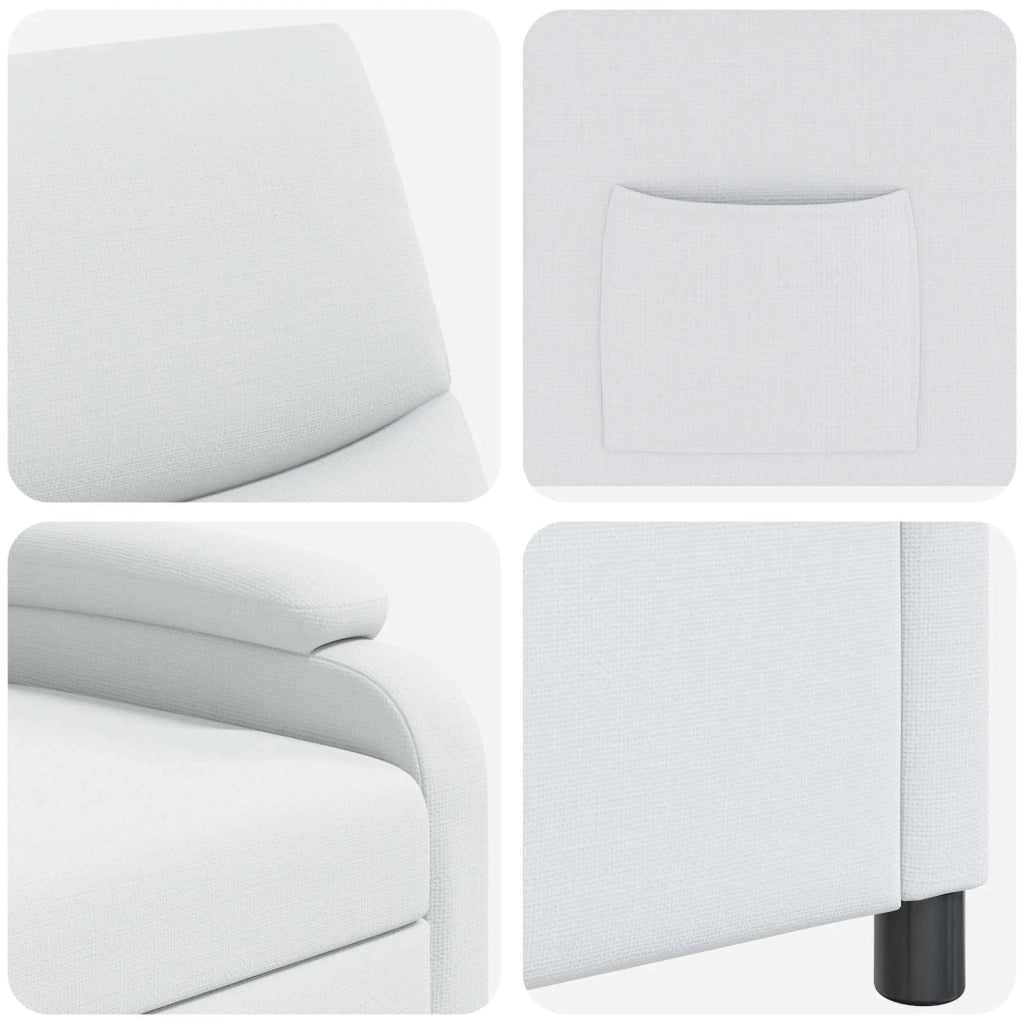 Divano Sedia-Poltrona reclinabile Bianco Tessuto 284550