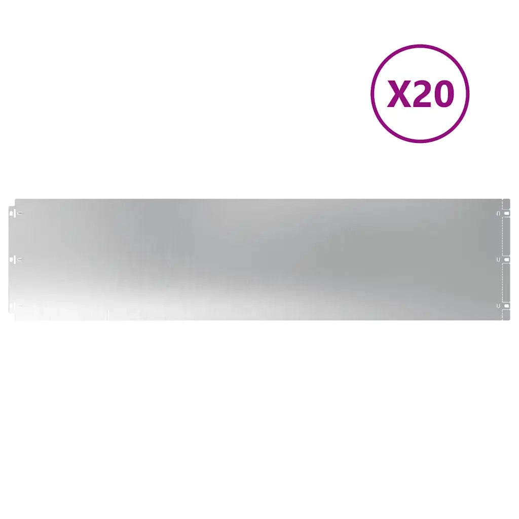 Bordure per Prato 20 pz 25x103 cm Acciaio Zincato 860177