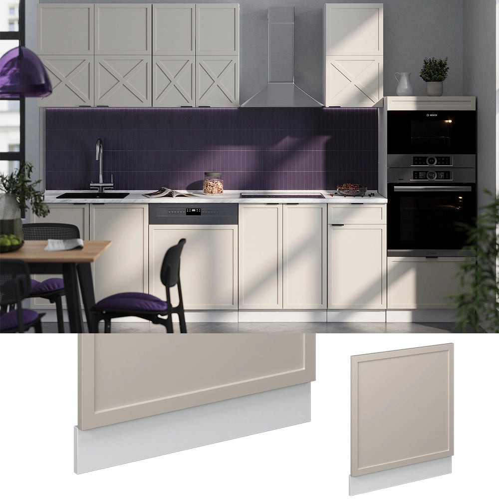Pannello frontale Fame-Line GrigioBeige/Bianco 60 cm, PL Rovere Vicco