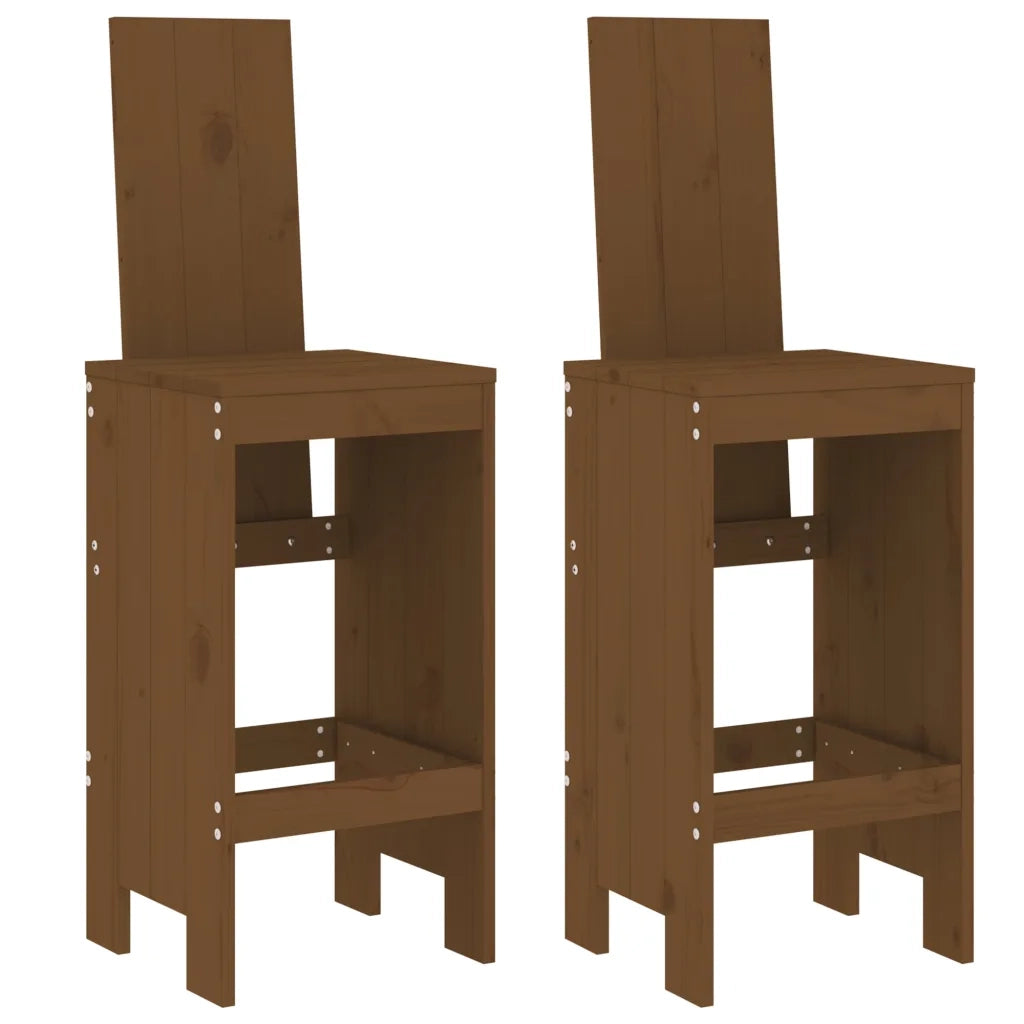 Set Bar da Giardino 3 pz | Set Salotto da Giardino ambra in Legno Massello di Pino