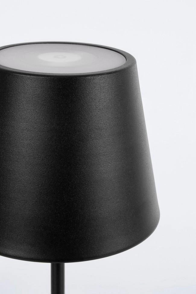 Lampada da Tavolo Ø12x38 cm in Acciaio Nero