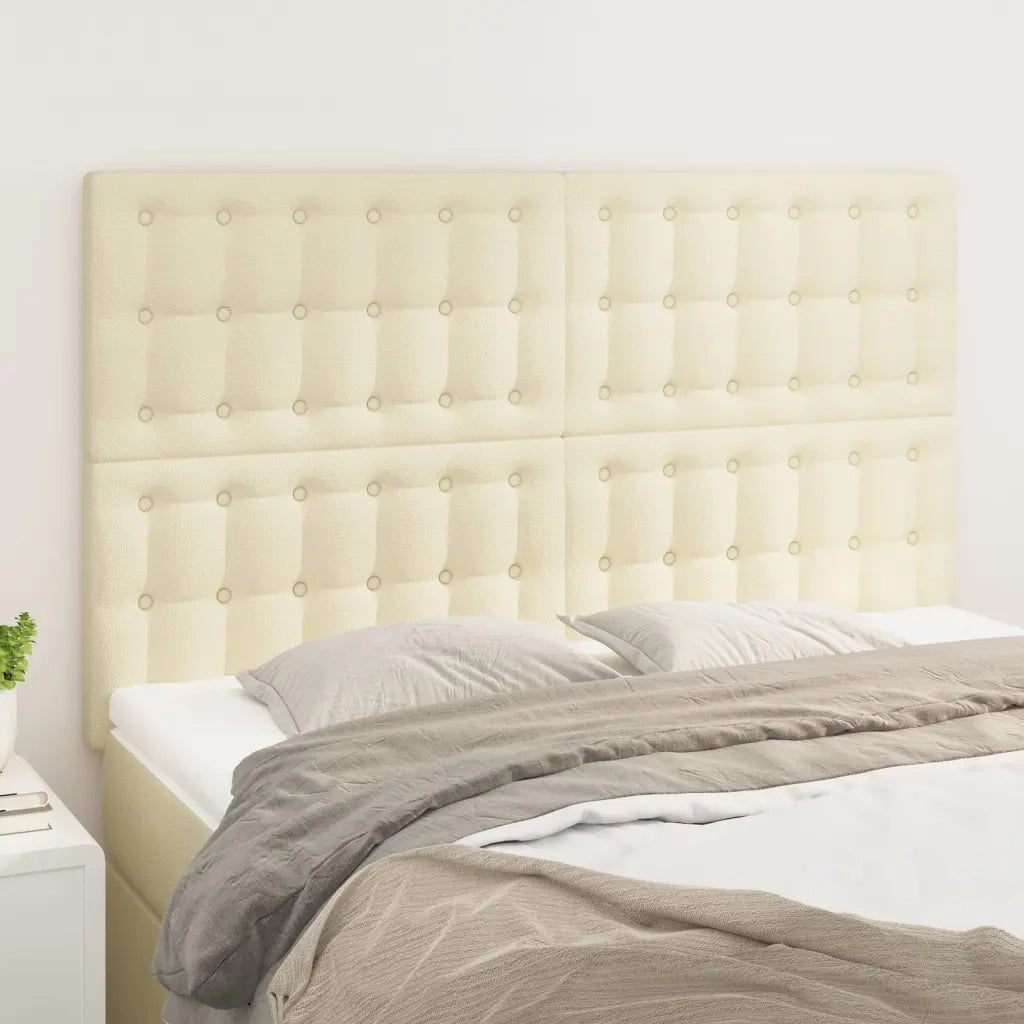 Testiera | Testata Crema 144x5x118/128 cm Similpelle