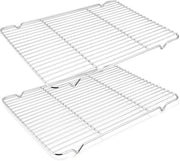 Set di 2 Porte frigorifere rettangolari in acciaio inossidabile, dimensioni 42 x 29,2 x 2 cm