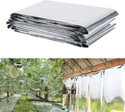 Foglio riflettente 210 x 120 cm - Film Mylar argentato - Copertura per piante - Materiale PETP ecocompatibile - Facile da tagliare - Alta copertura riflettente - Foglio per giardino