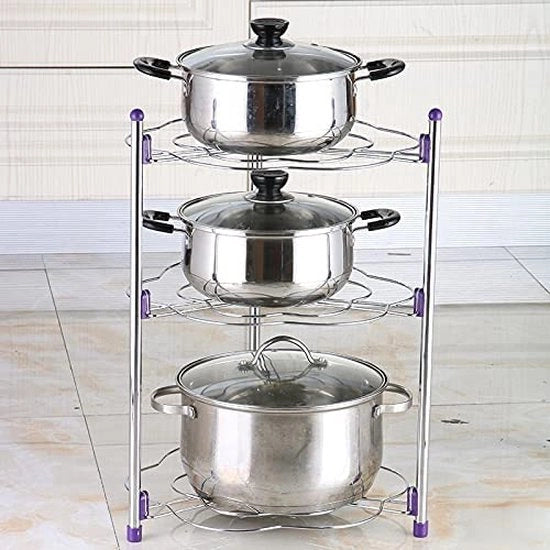 Opificio per pentole - Opbagger per pentole - Scaffale per la cucina - Copricoperchio - Organizzatore per la cucina