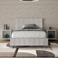 Letto 1 Piazza e Mezzo 120x210 cm con Rete e Contenitore Adele Aragona 1 Bianco