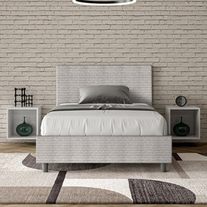 Letto 1 Piazza e Mezzo 120x210 cm con Rete e Contenitore Adele Aragona 1 Bianco