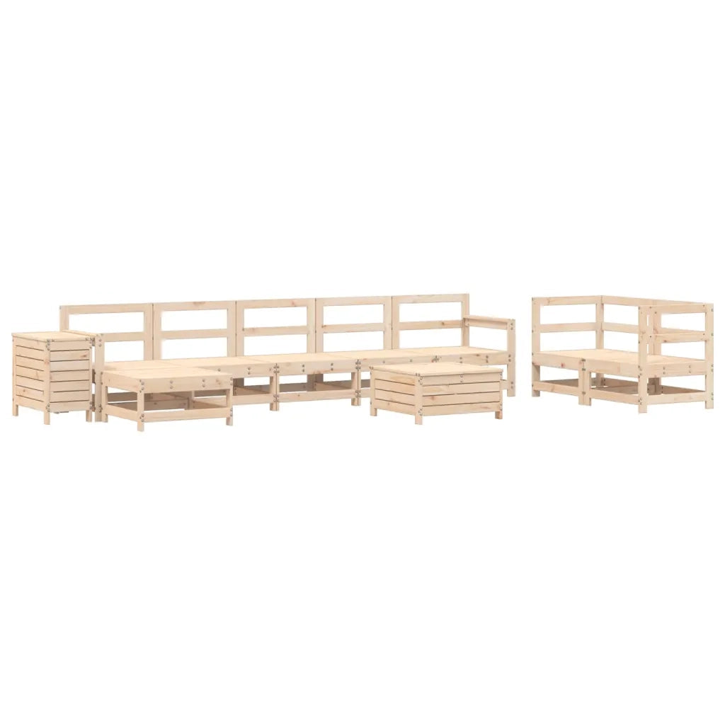 Set Divani da Giardino 10 pz in Legno Massello di Pinocod mxl 92821