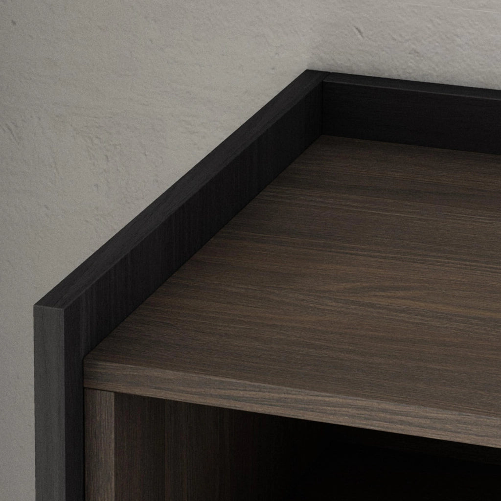 Mobile TV Soggiorno, 207x50x37 cm, Per TV fino a 80", LED, Rovere scuro e Nero