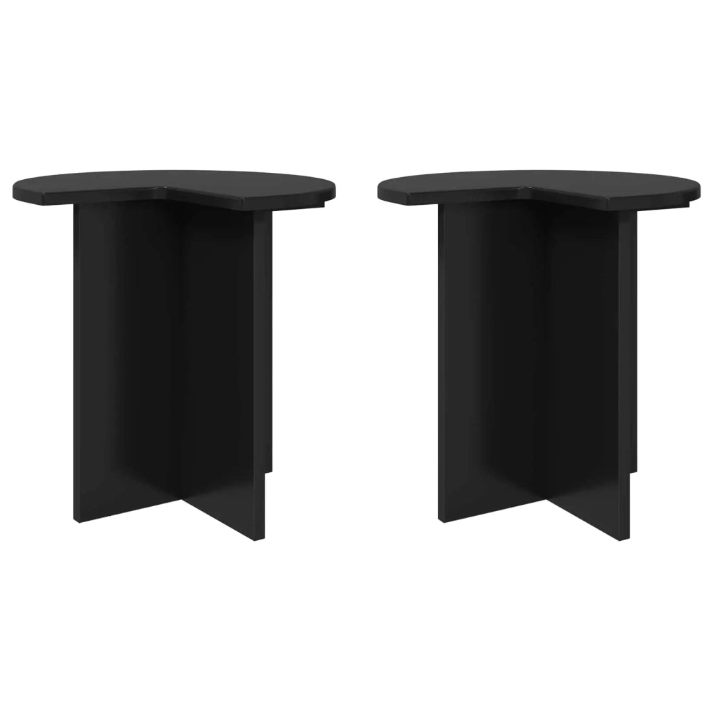 Tavolo laterale 2 pz Rovere Nero Ø 39 x 38 cm 8001082