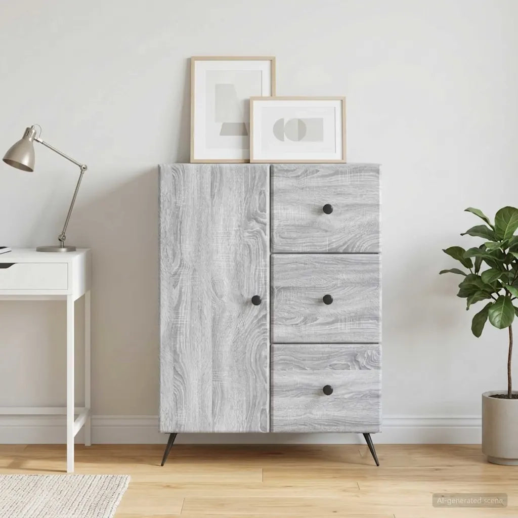 Credenza Grigio Sonoma 66 x 34,5 x 90 cm Legno ingegnerizzato 895551