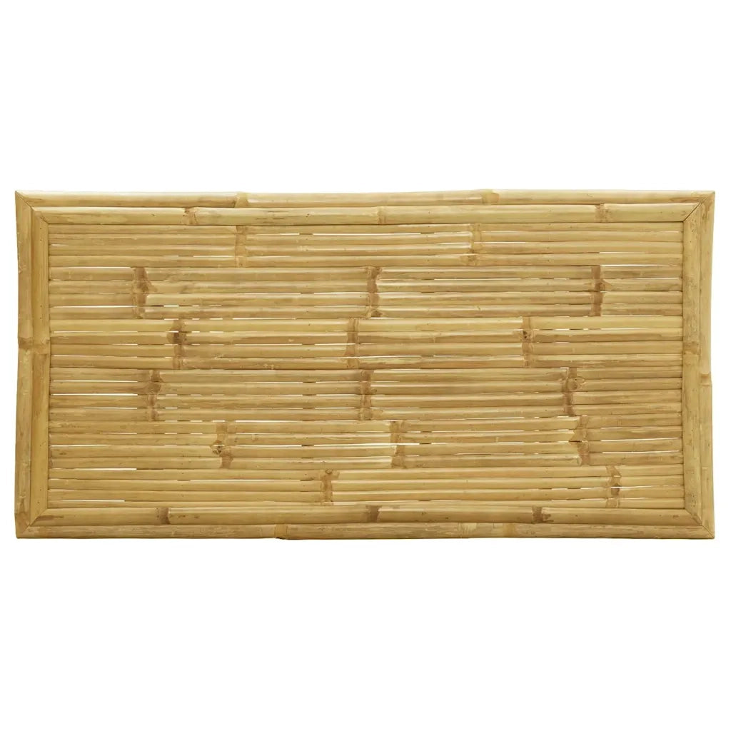 Set da Bistrot Pieghevole 5 pz Cuscini Bianco Crema in Bambù 3208935
