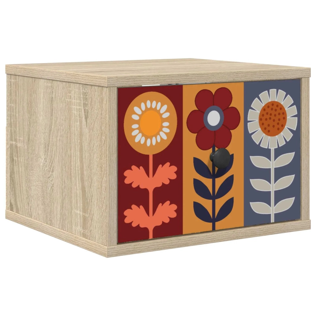 Mobiletto da comodino a parete ESSEN Rovere Sonoma 8007481