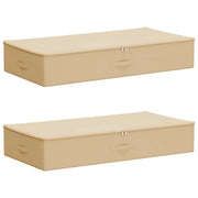 Scatola di Stoccaggio 2 pz Crema 90 x 48 x 15 cm CFW7524149