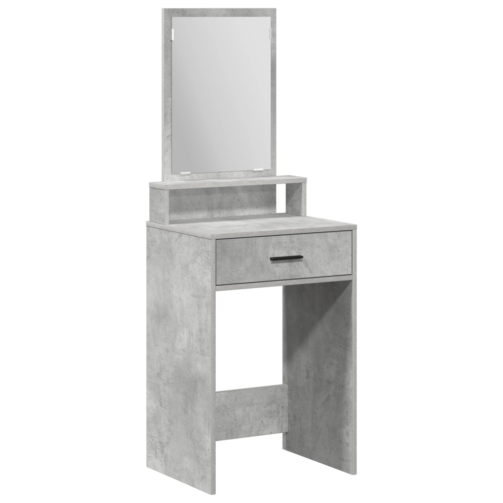 Tavolo da trucco  con cassetti Grigio cemento 50x41x140 cm