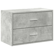 Armadio con 2 Cassetti Grigio Cemento 60x31x40 cm in Truciolato CFW1436423